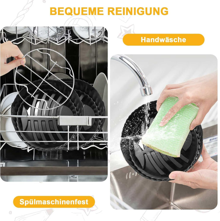 Airfryer Silikonform Zubehör für COSORI klein 2L, Chefman 2L, Midea 2L, Tefal 1.6L, Heissluftfritteu