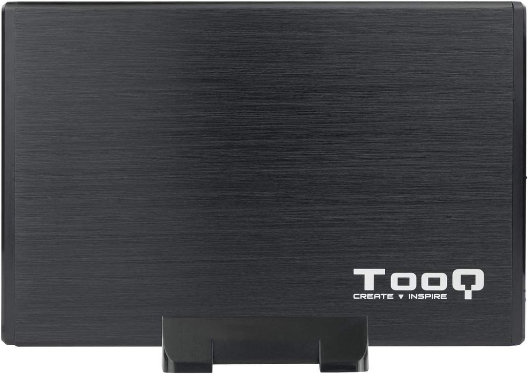 TooQ TQE-3527B - Gehäuse für 3,5" Zoll Festplatten (SATA I/II/III, USB 3.0), Aluminium, LED Anzeige,