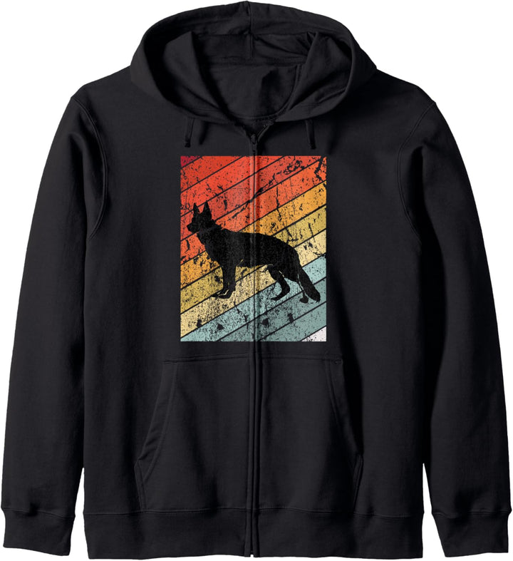 Retro Deutscher Schäferhund Geschenk Vintage Schäferhund Kapuzenjacke