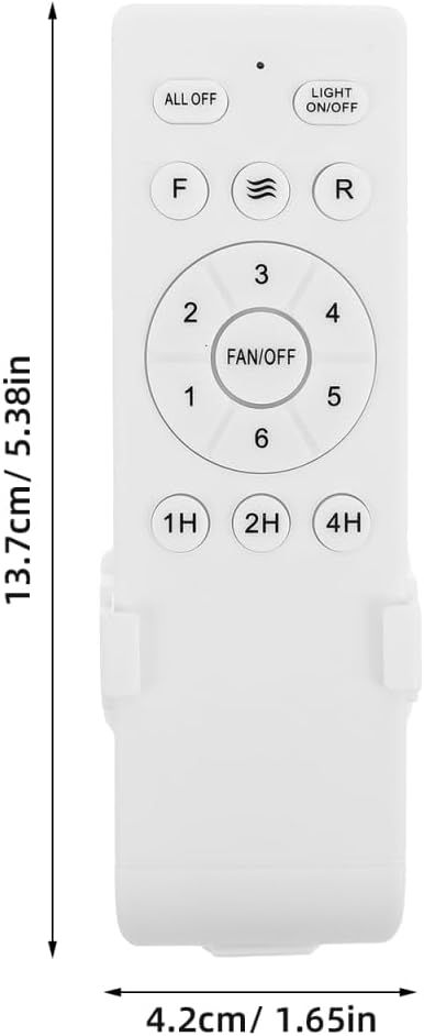 POPETPOP Deckenventilator Fernbedienung Universal, 433 MHz Fernbedienung für Deckenventilator mit Li