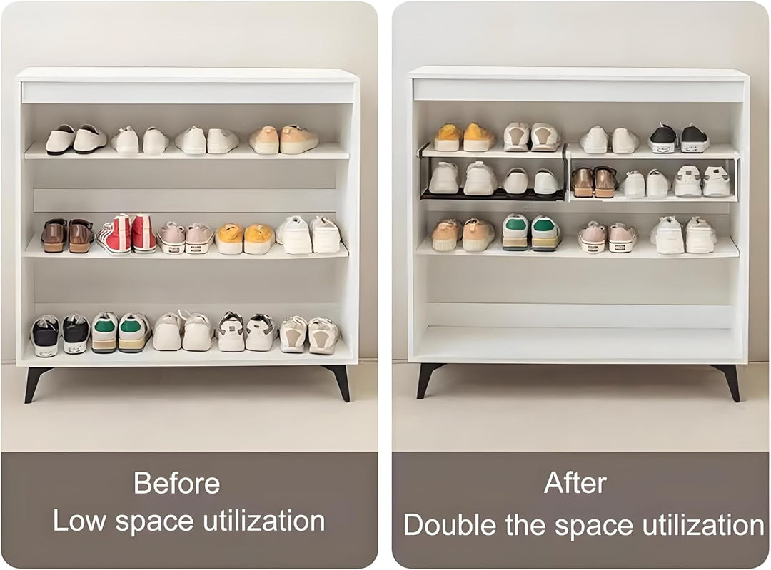 Hängendes Schuhregal Organizer im Schrank, Erweiterbarer 40-70cm Regal Organizer unter den Schrank –