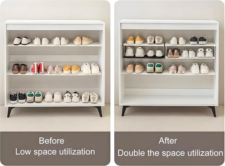 Hängendes Schuhregal Organizer im Schrank, Erweiterbarer 40-70cm Regal Organizer unter den Schrank –