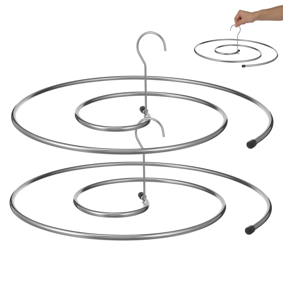 Amosfun 2 StüCk Edelstahl SpiralaufhäNger 360° Drehbar Kleidungstrockner FüR Bettlaken Decken Handtü