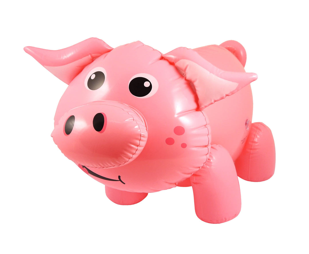 Henbrandt 2 x aufblasbares rosa Schwein mehrfarbig, mehrfarbig
