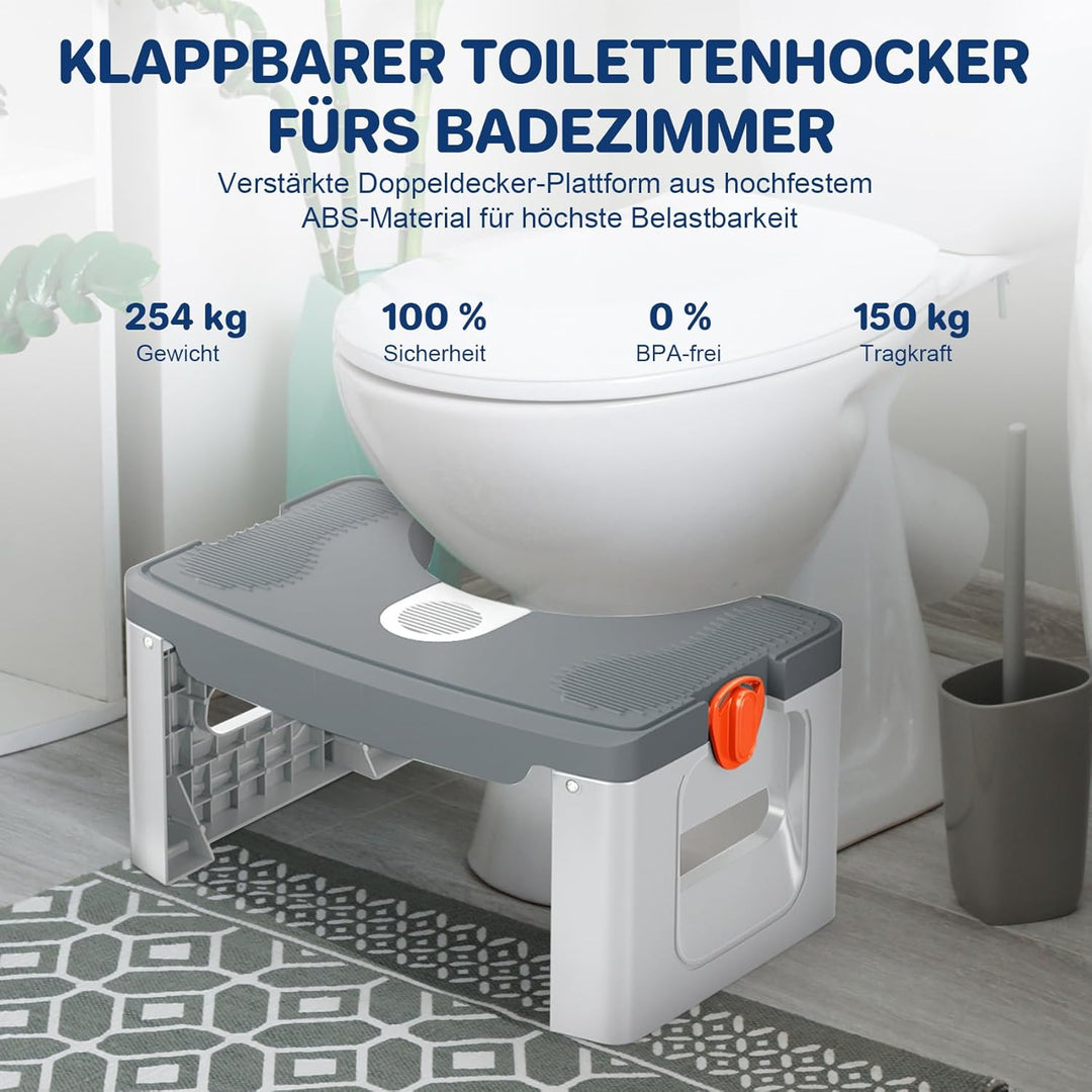 Nagoyuki Toilettenhocker Erwachsene, Klappbarer Toilettenhocker - Schnelle Hilfe gegen Hämorrhoiden,