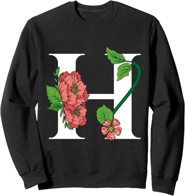 Floral Letters Alphabet, Vorname mit H Sweatshirt