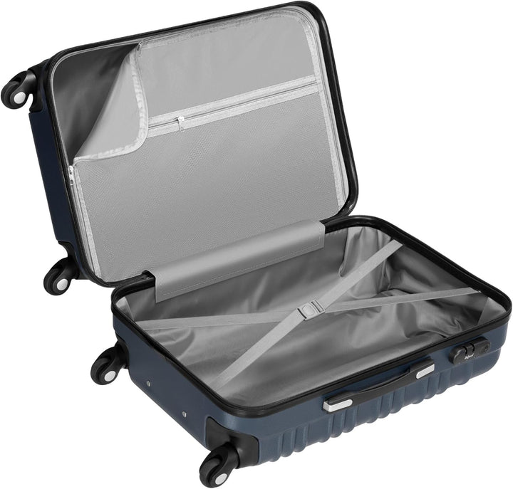 Zelsius Koffer Set 4 Stück, Anthrazit | ABS Hartschalenkoffer mit Zahlenschloss, 4 Rollen und Innen