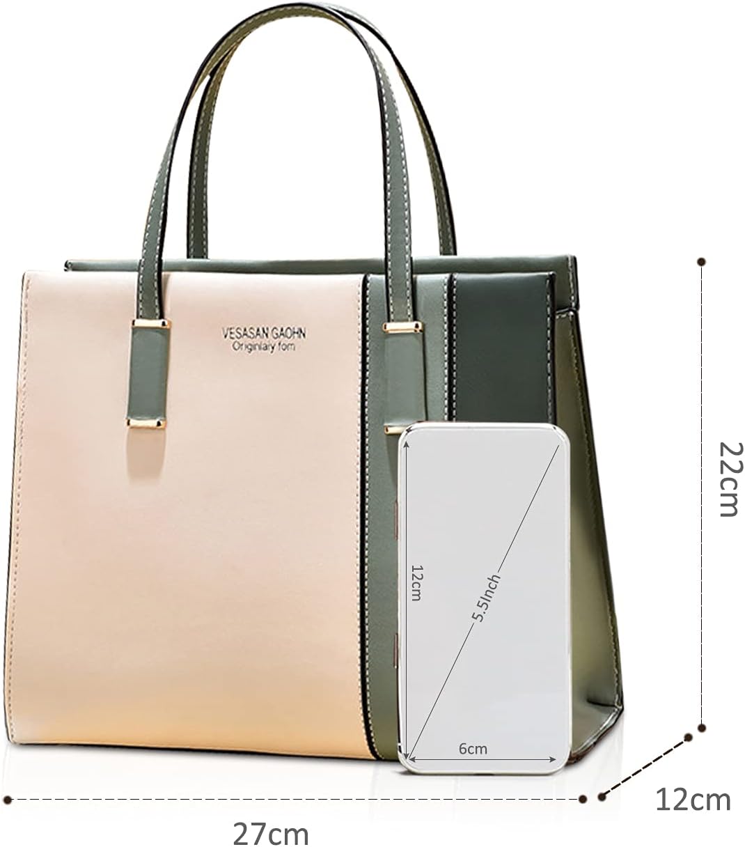 NICOLE & DORIS Damen Handtasche Mehrfarbig Gestreift Umhängetasche Tote Henkeltasche Frauen Elegante
