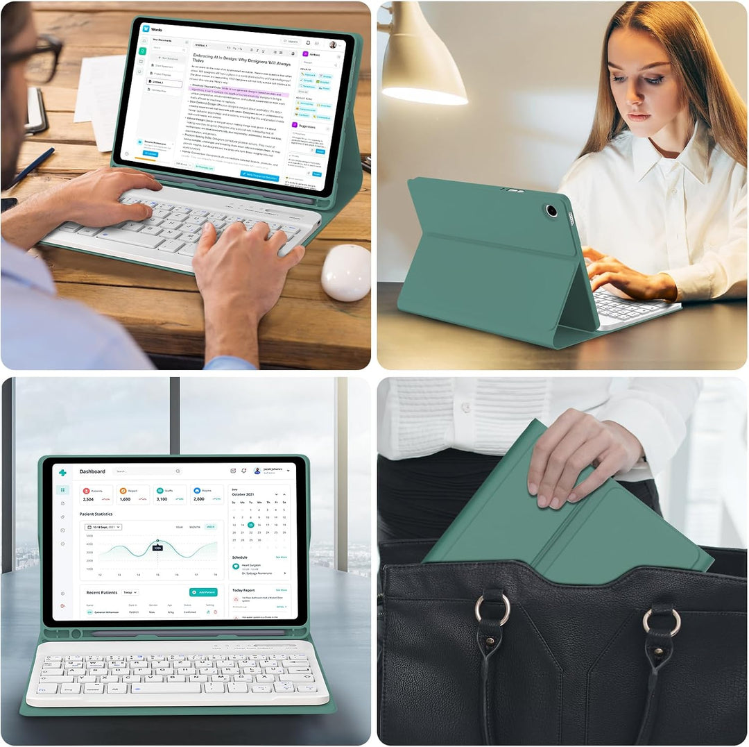 IVEOPPE Hülle mit Tastatur für Samsung Galaxy Tab A11 8.7 Zoll, Deutsches QWERTZ Keyboard, Magnetisc
