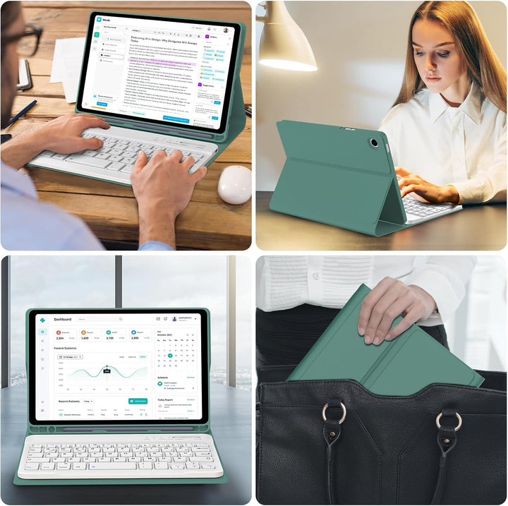 IVEOPPE Hülle mit Tastatur für Samsung Galaxy Tab A11 8.7 Zoll, Deutsches QWERTZ Keyboard, Magnetisc