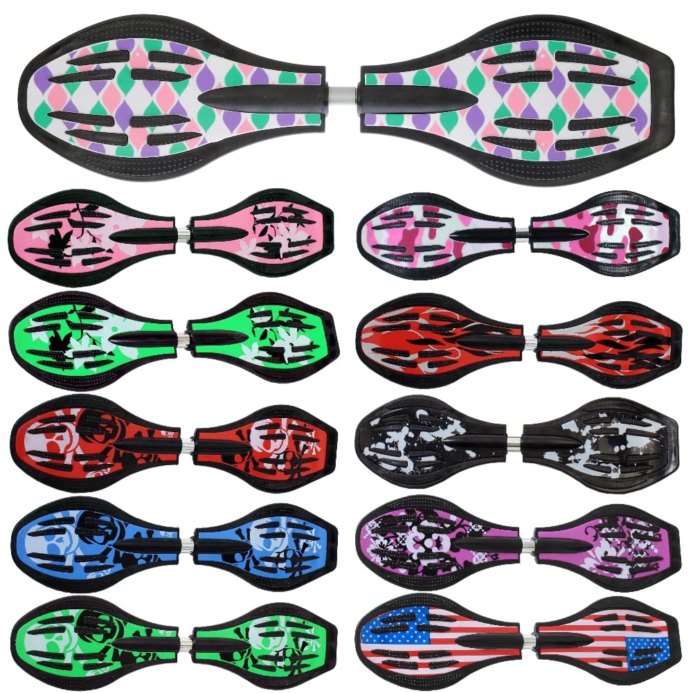 FunTomia Waveboard Original ABEC9 Kugellager inkl. Tasche - Bis 120kg - (Verschiedene Farbdesigns) L