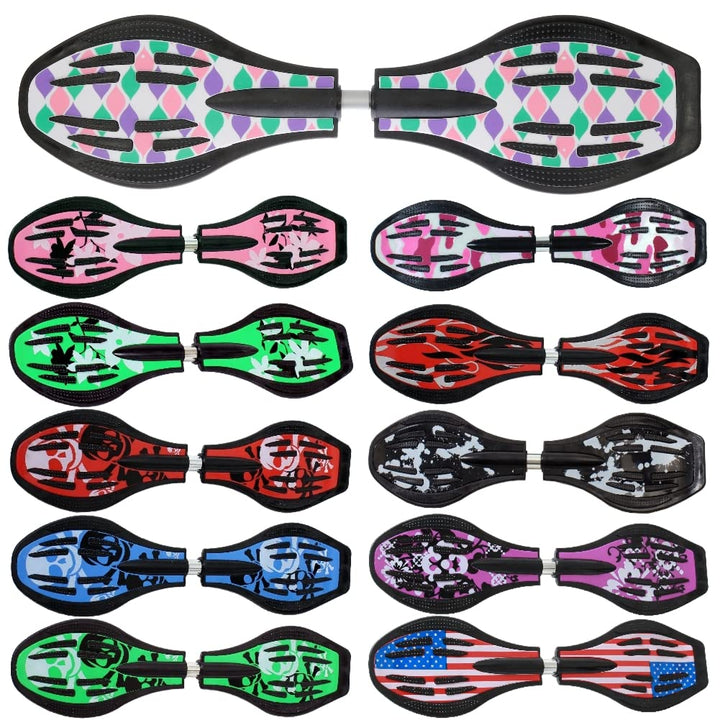 FunTomia Waveboard Original ABEC9 Kugellager inkl. Tasche - Bis 120kg - (Verschiedene Farbdesigns) L