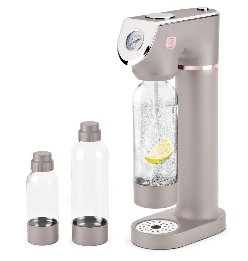 Berlinger Haus Sodabereiter SODABAR + 2 Flaschen Taupe Collection | Stilvoll, Kompakt und Umweltfreu