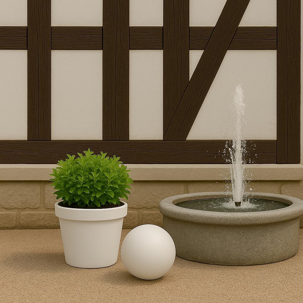 Keramik Kugel 20 cm Gartenkugel Dekokugel Gartenfigur Dekoration aus frostfester, witterungsbeständi