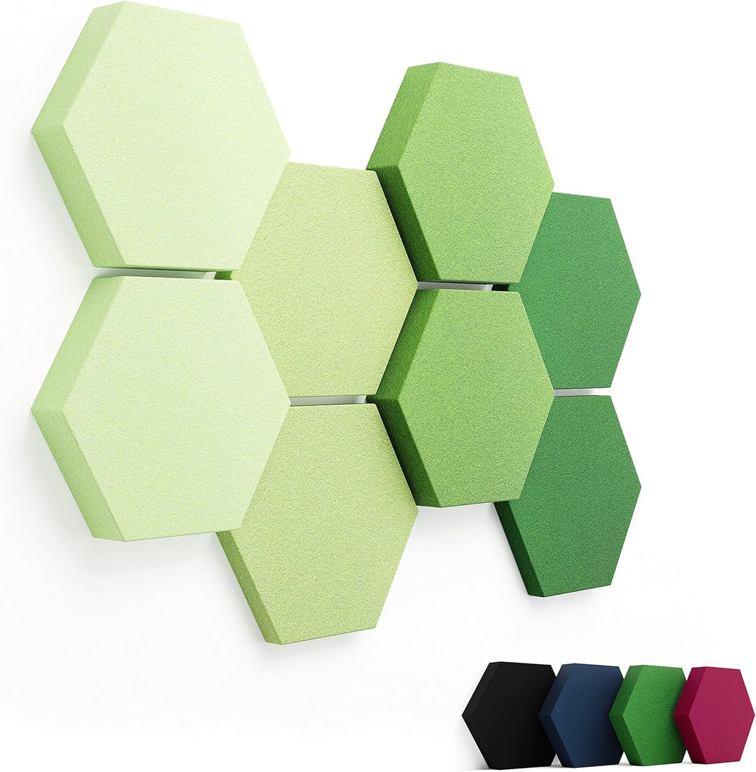 FENNEXT ® Velvet Schallabsorber Wand - Dekorative Hexagon Akustikpaneele für Gaming, YouTube Studio,