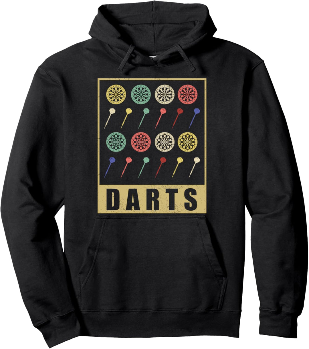 Darts Vintage Dartpfeile Dartscheibe Darten Pullover Hoodie