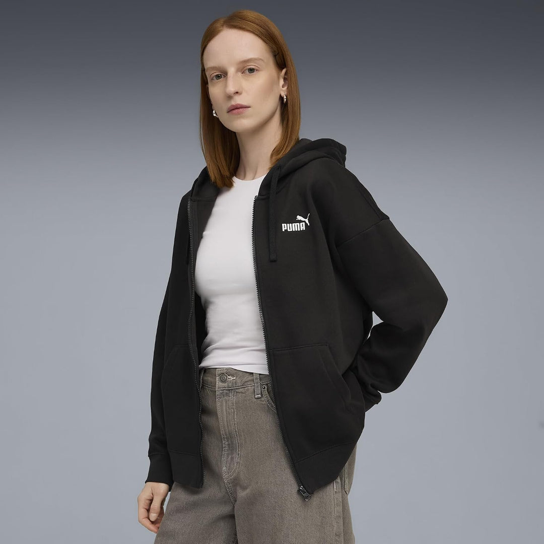 PUMA Damen ESS Small No. 1 Logo Comfort Hoodie mit durchgehendem Reissverschluss XL Puma Black, XL P