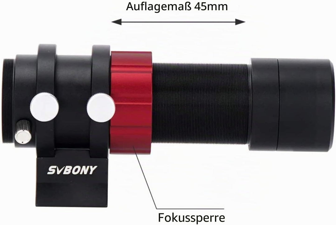 Svbony SV165 Sucherfernrohr 30mm Mini Sucher Teleskop Leitrohr mit Helix Fokussierer F4 120mm Leitfe