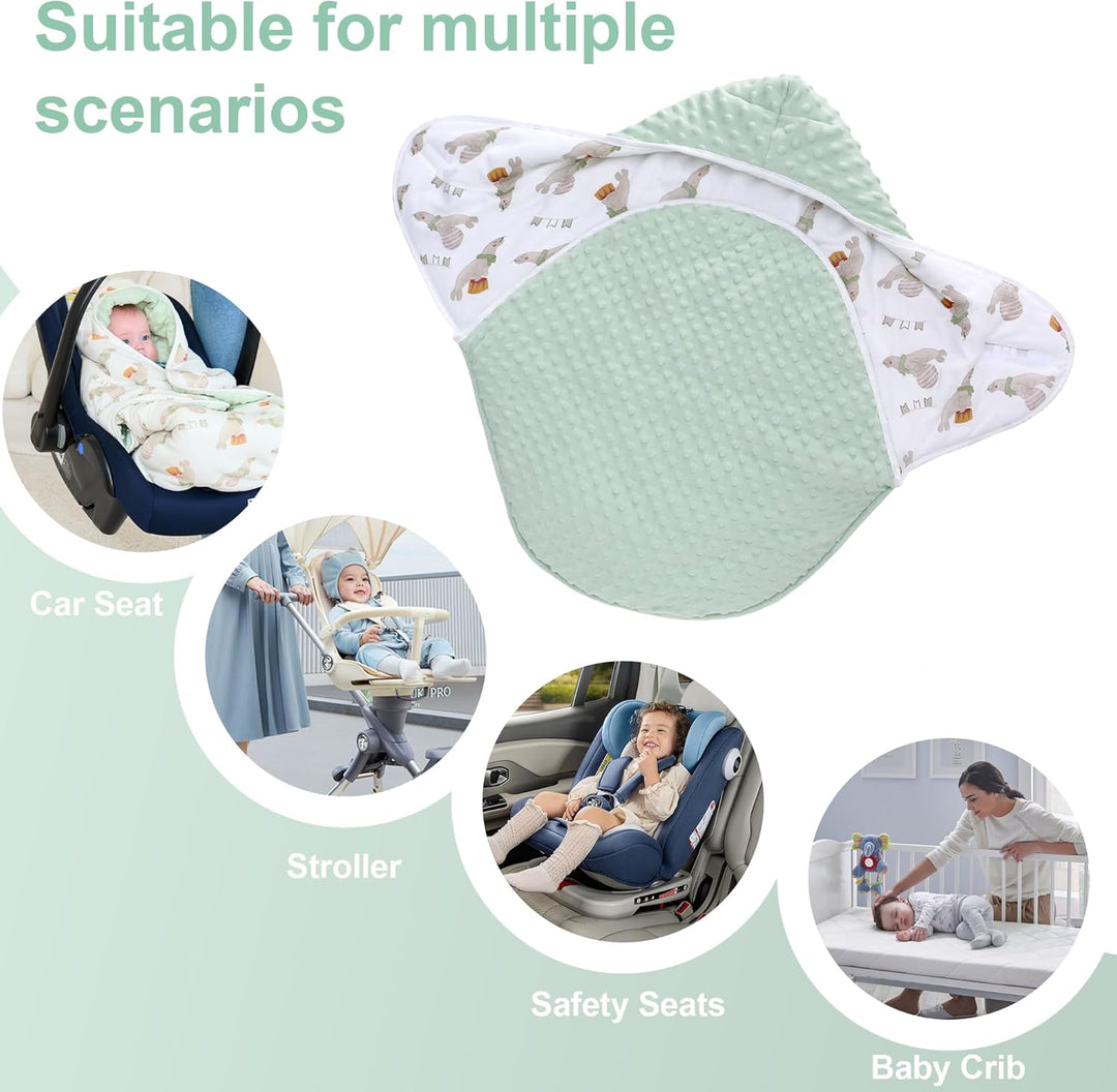 Einschlagdecke Babyschale für Winter Buggy Universal Fusssack Babydecke Baumwolle Baby Pucksack für