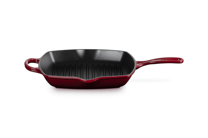 Le Creuset Signature Gusseisen-Grillpfanne, Quadratisch, 26 cm, Für alle Herdarten inkl; induktion g