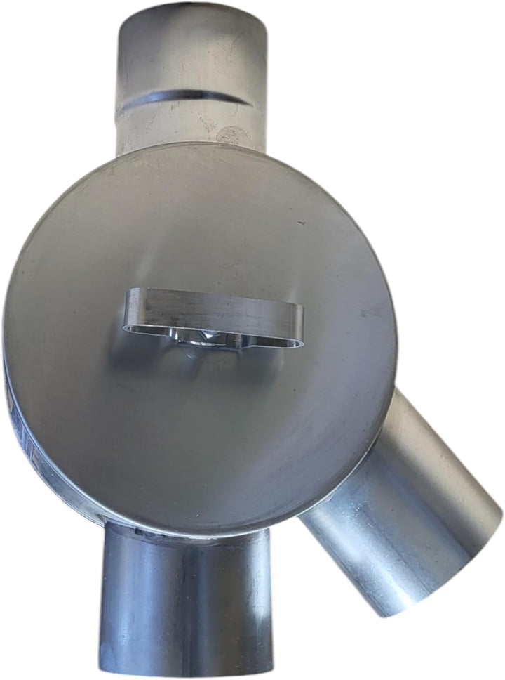 zbs24 Zink Wasserverteiler mit Drehgriff 100mm Regenwasserverteiler aus Titan-Zink für Fallrohre Was