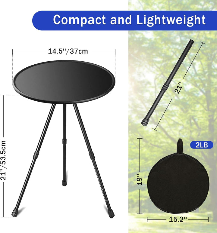 Ceboic Campingtisch Tragbarer Ultraleicht Klein Aluminium Einziehbare Campingtisch mit Tragetasche H