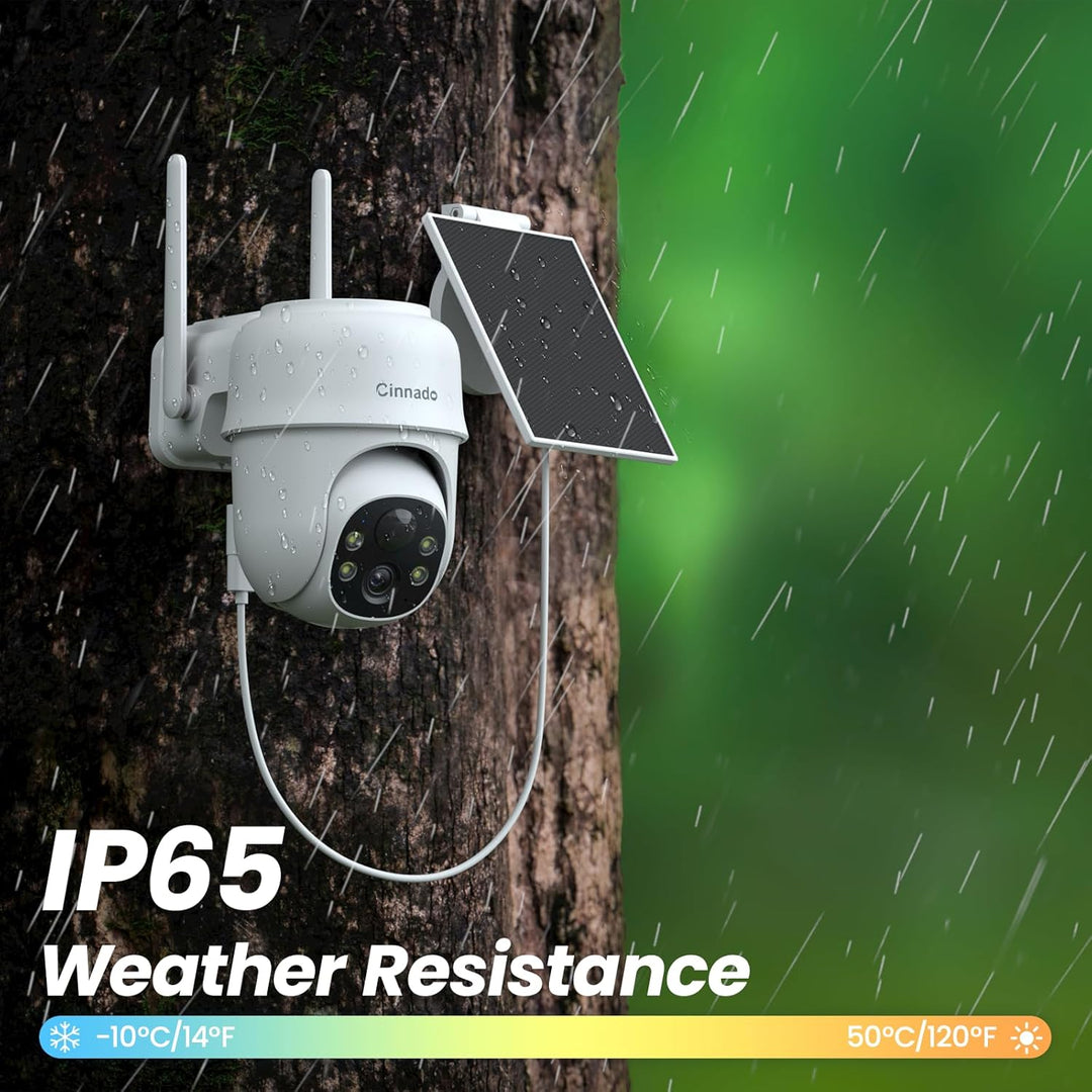 Cinnado Überwachungskamera Aussen Akku Solar - 2K Kamera Überwachung Aussen WLAN Outdoor kabellos So