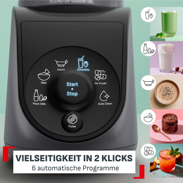 Tefal Blend Up Mini-Mixer, 1000 W, 8 Automatikprogramme, Powelix-Klingen, automatischer Reinigungsmo
