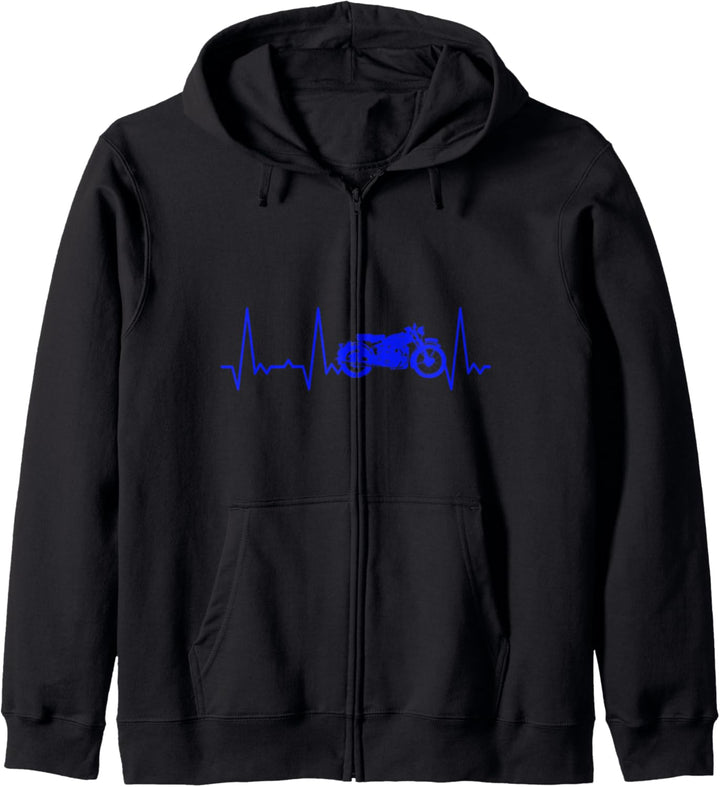 Herzschlag Motorrad Kapuzenjacke