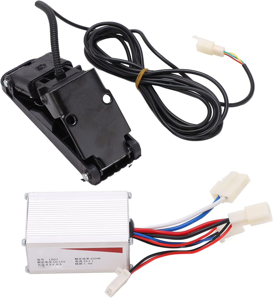 VGEBY 12V 250W Aluminiumlegierung Gebürsteter Geschwindigkeitsregler Gaspedal-Set für Elektrische Fa