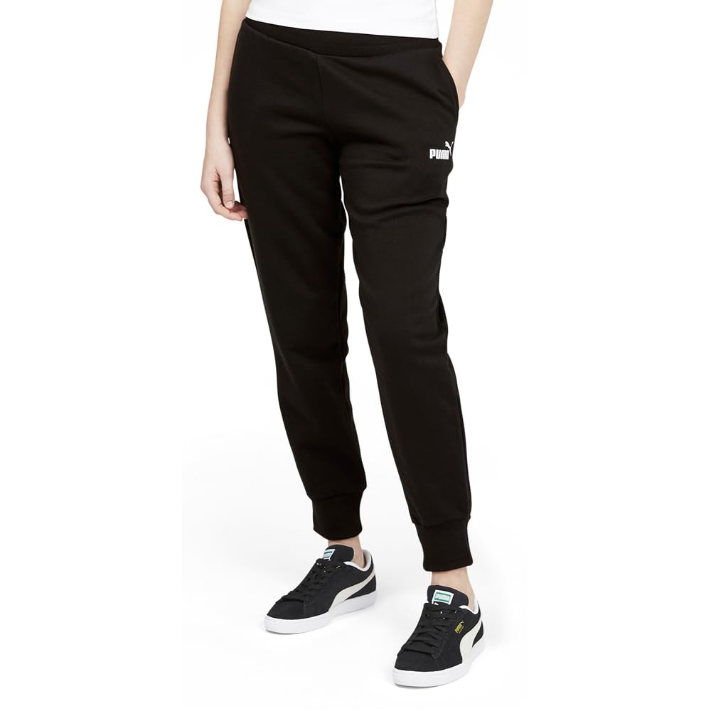 Puma Damen Strickhose ESS Sweatpants FL Cl (S) S Baumwolle, Schwarz-weiss, S Baumwolle, Schwarz-weis