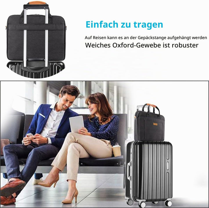 DOB SECHS 17.3 Zoll Laptoptasche Aktentaschen Handtasche Tragetasche Schulter Tasche Notebooktasche