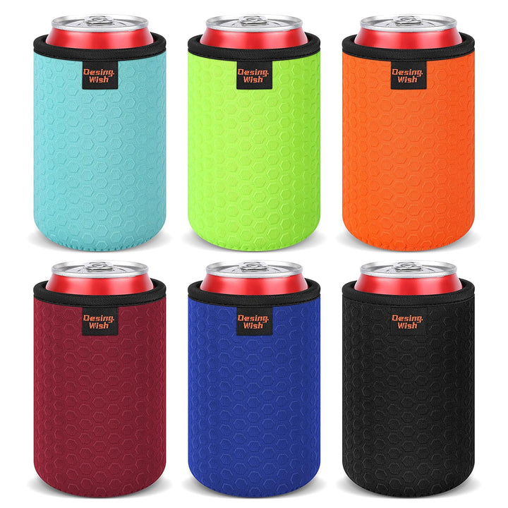 6 Stück 12oz Standard Neopren Dosenkühler Isolierte Bierdosenabdeckung Wiederverwendbare Dosenhülle