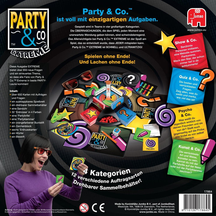 Jumbo - Party & Co. Extreme 3.0 Multi-Trial-Brettspiel, von 3 bis 20 Spielern, ab 14 Jahren, Spiel a