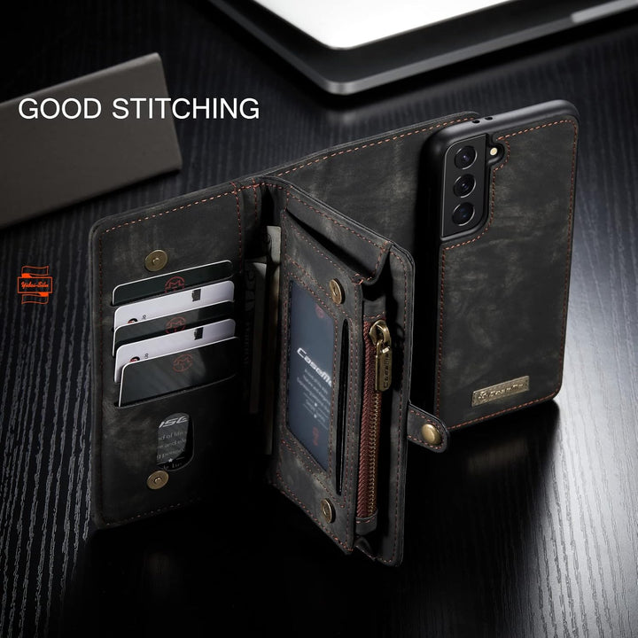 Yidai-Silu iPhone 14 Pro Max Handy Hülle 【Abnehmbar, Mutil-Funktion】 Wallet Case Magnet Tasche PU Le