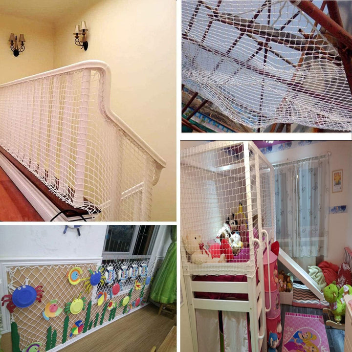 YOAI Universal Schutznetz Katzennetz Sicherheitsnetz für Balkon Fenster, Hochbett Rausfallschutz Tre