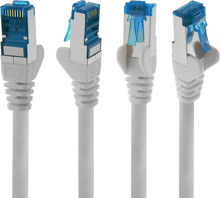 1aTTack.de Patchkabel – 10X 5m Ethernet, Netzwerk, LAN Kabel CAT6a (für Gigabit Netzwerke, Router, S