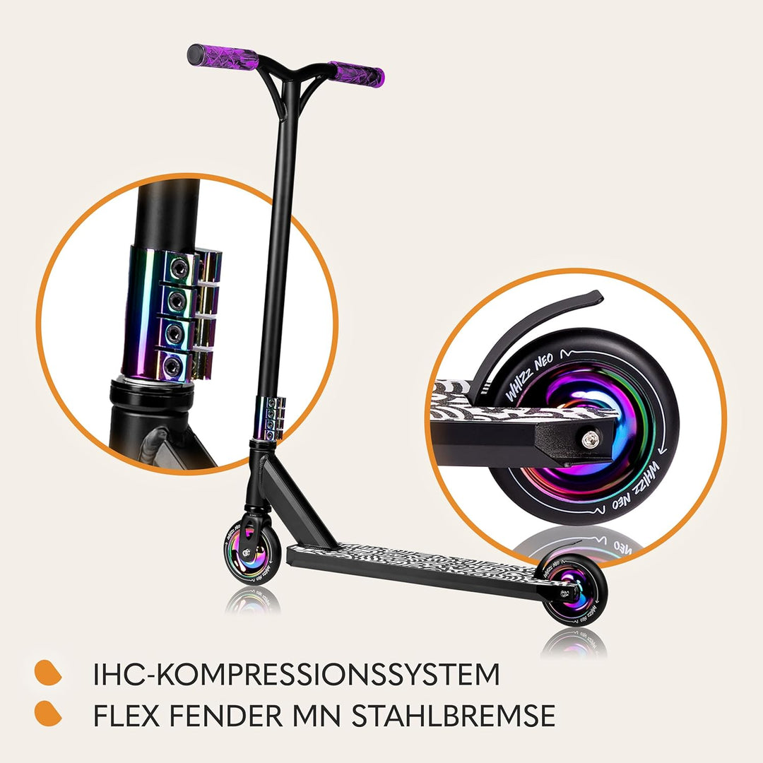 Lionelo Unisex Jugend Lo-whizz Scooter L Neo Schwarz, L Neo Schwarz