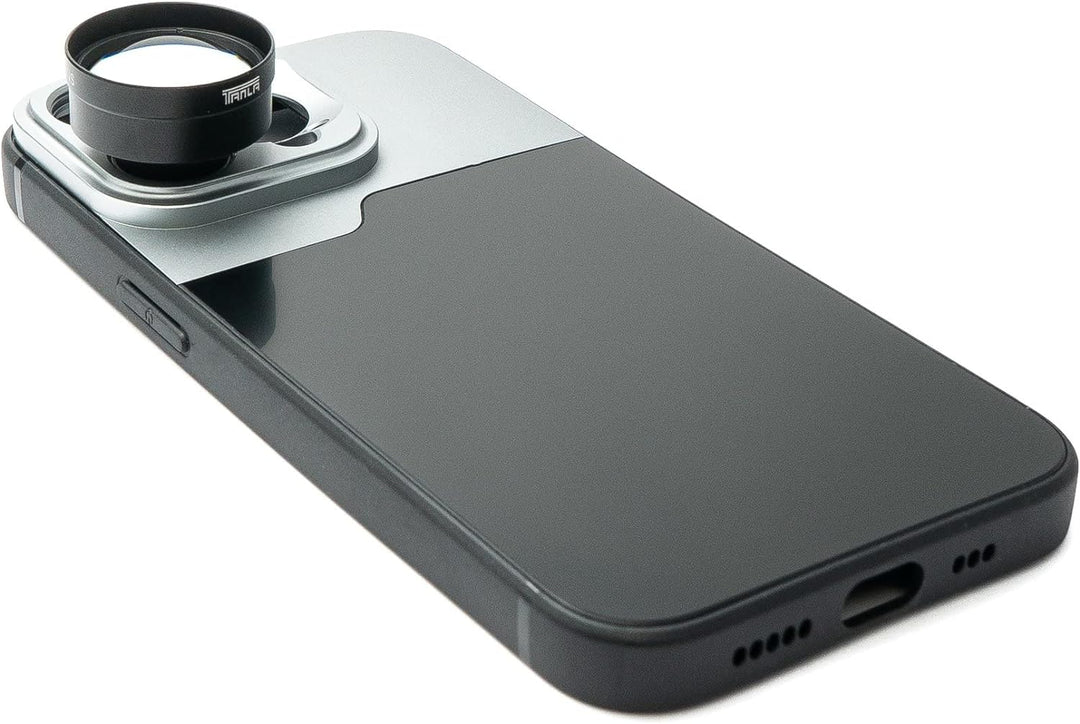 SYSTEM-S Zoom Linse 3X Tele Objektiv Filter mit Hülle in Schwarz für iPhone 13 Pro