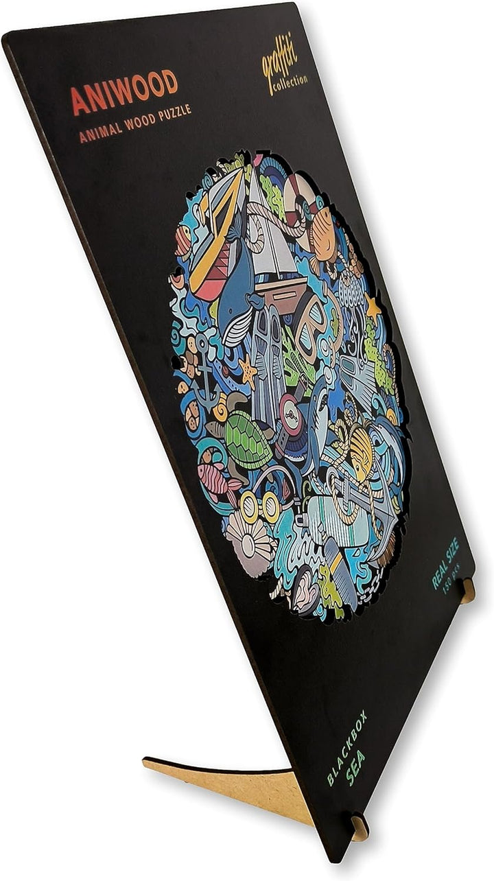 ANIWOOD Holzpuzzle Erwachsene Tieren. Gestanzter Deckel, Lebensgrosse Puzzle-Box. 3 Schwierigkeitsmo