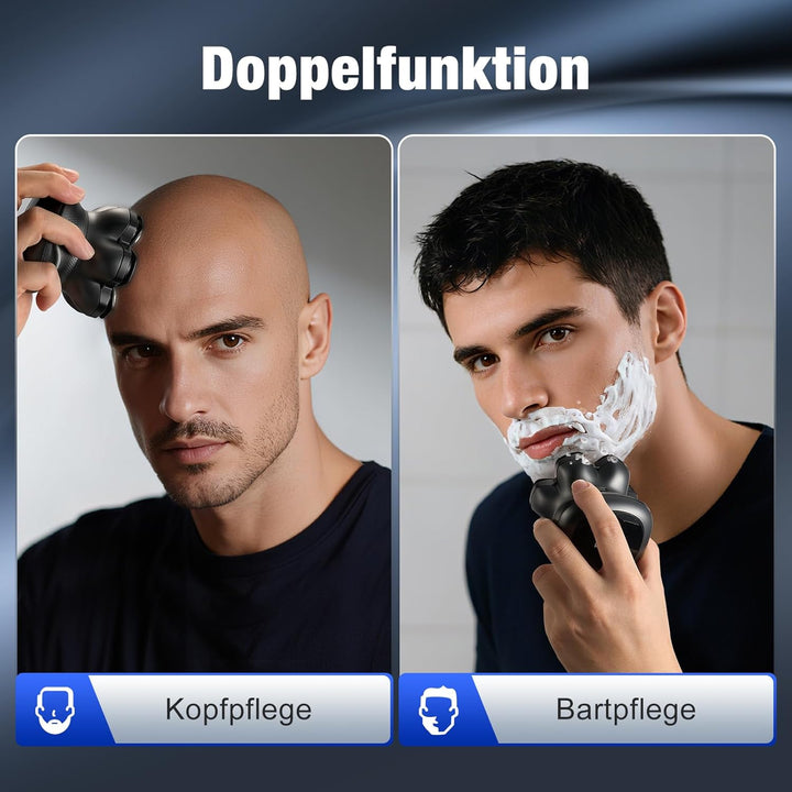 Glatzen Rasierer Herren, kensen Kopfrasierer Glatze 7D Bold Shaver Magnetische Head Shaver Trocken U