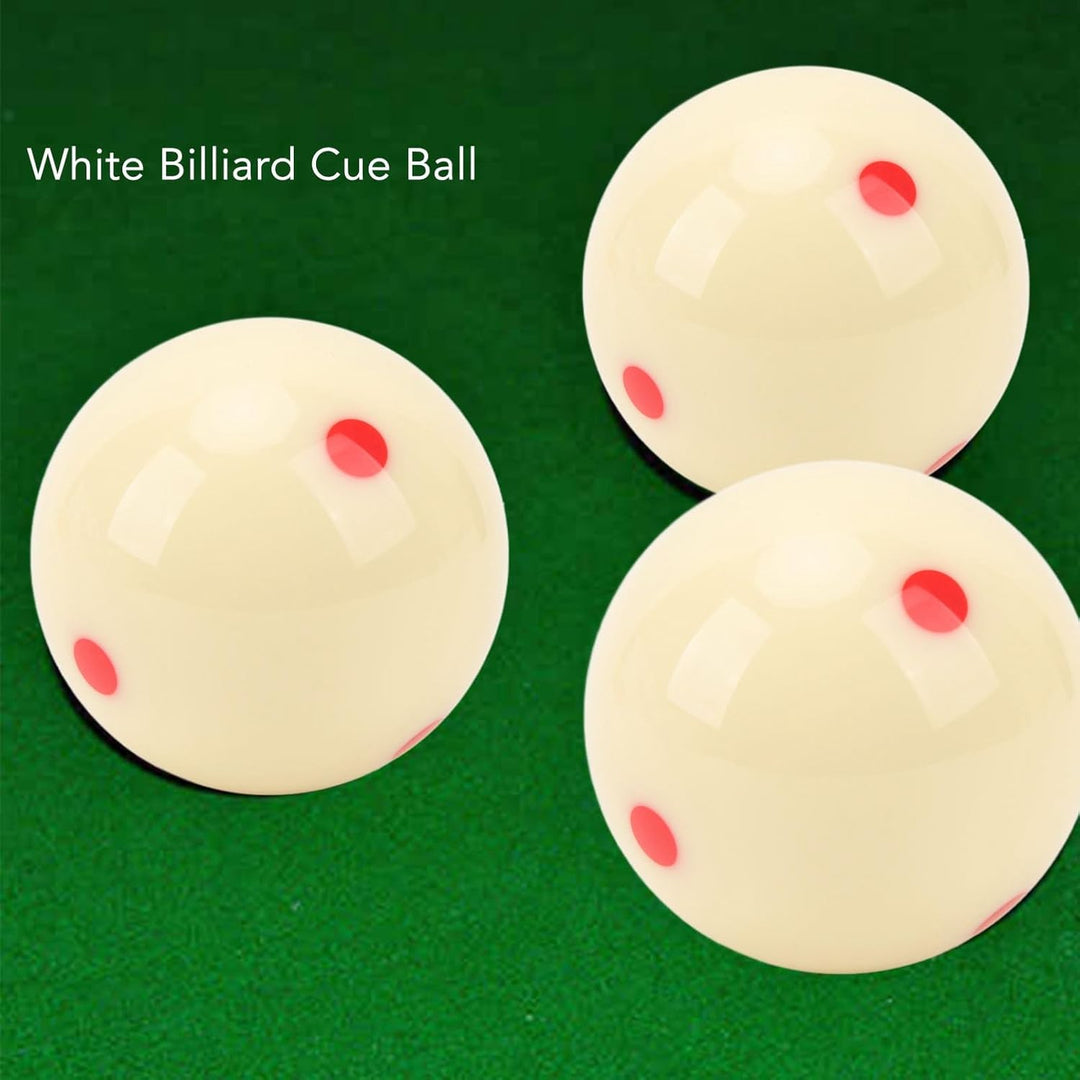 Fockety Spielball, 57mm 6 rote Punkte Kratzfestes, schlagfestes Harz Standard Pool Billard Spielball