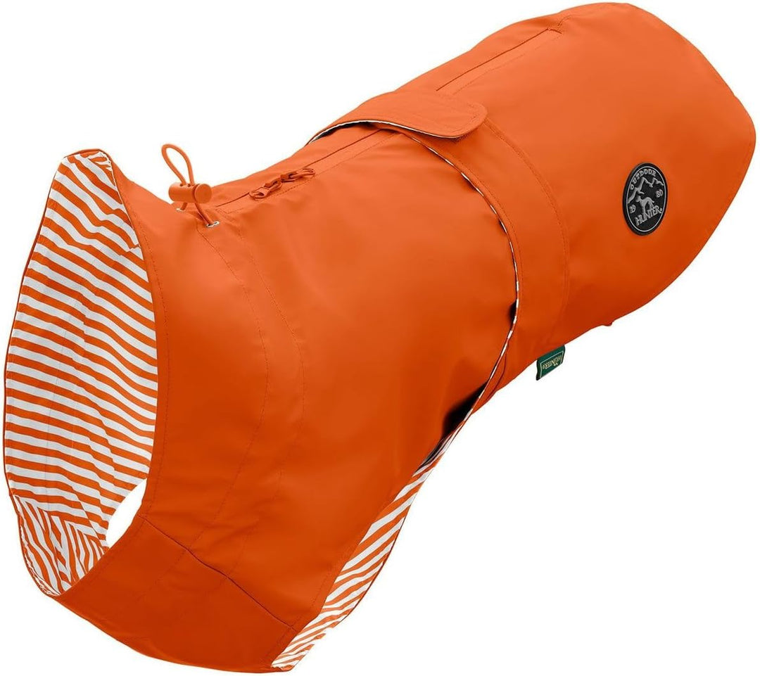 HUNTER Hunde-Regenmantel Milford, Farbe: orange, ergonomische Passform für optimalen Schutz, individ