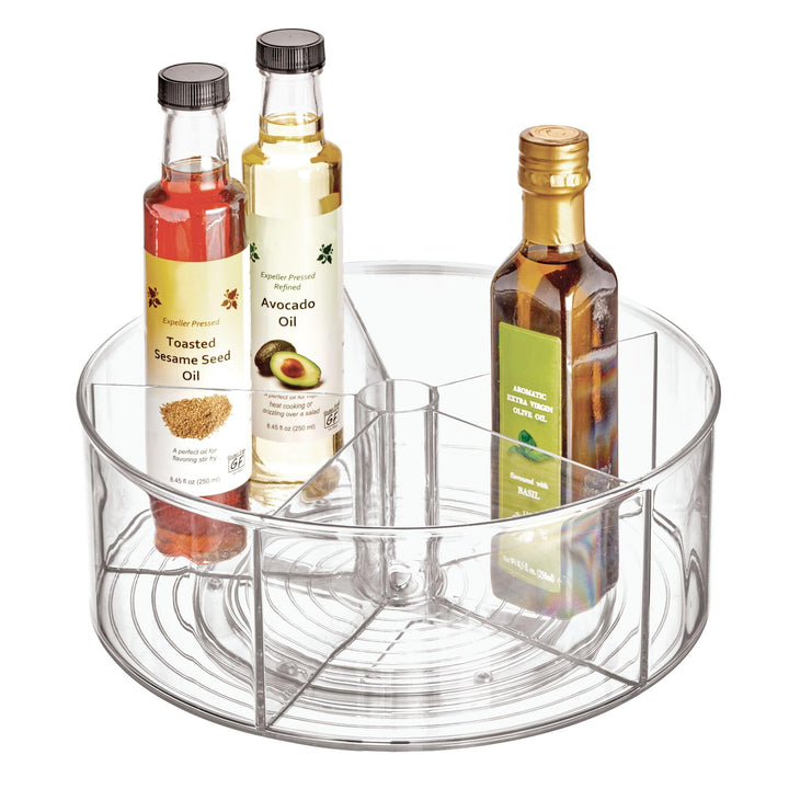 InterDesign Linus Schrank Organizer, mittelgrosser Drehteller mit 5 Fächern aus Kunststoff,
