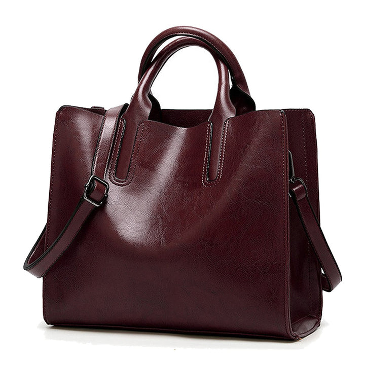 Coolives Damen Shopper Tasche aus PU-Leder mit Schulterriemen Schultertasche Umhängetasche Quadrat H