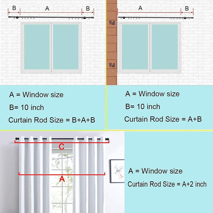 Gardinenstange, 76-122CM Gardinenstange für Fenster mit Rundem Endstück Einzel mit Finials aus Edels