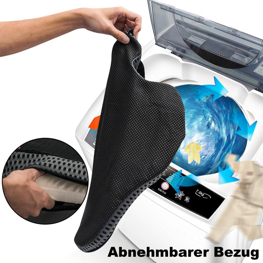FOUNDCOOL Memory Schaum Keilkissen für Auto, Ergonomisches Sitzkissen Auto Autositzkissen Fahrersitz