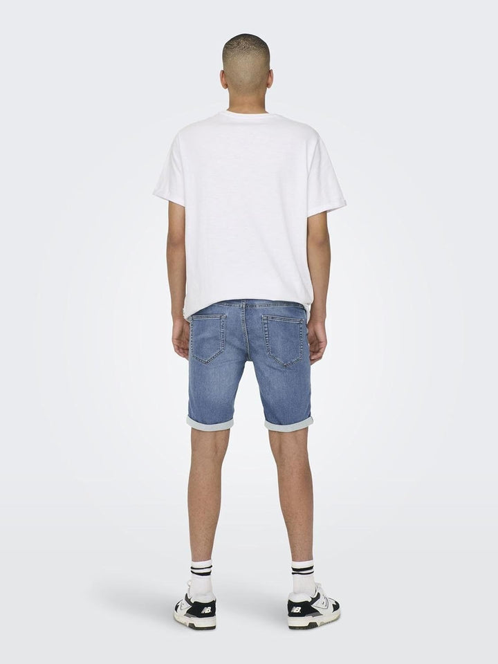 Herren O&S Denim Capri Jeans Shorts 3/4 Bermuda Pants Sommer Hose Kurze Freizeit Trousers ONSPLY XS