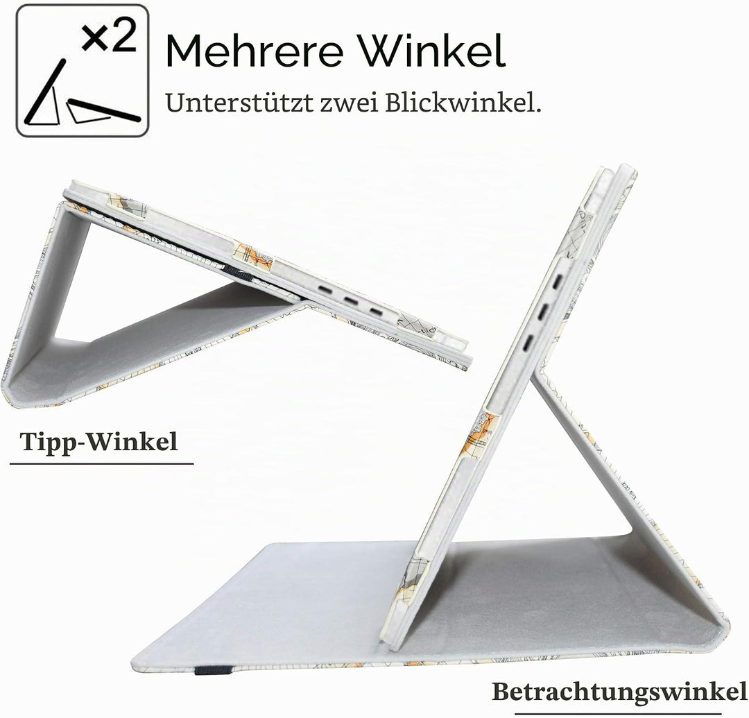 LiuShan Kompatibel Mit HP Elite X2 G4 Tablet-Hülle, PU-Leder, Schmal, Mit Standfunktion für 12.3 Zol