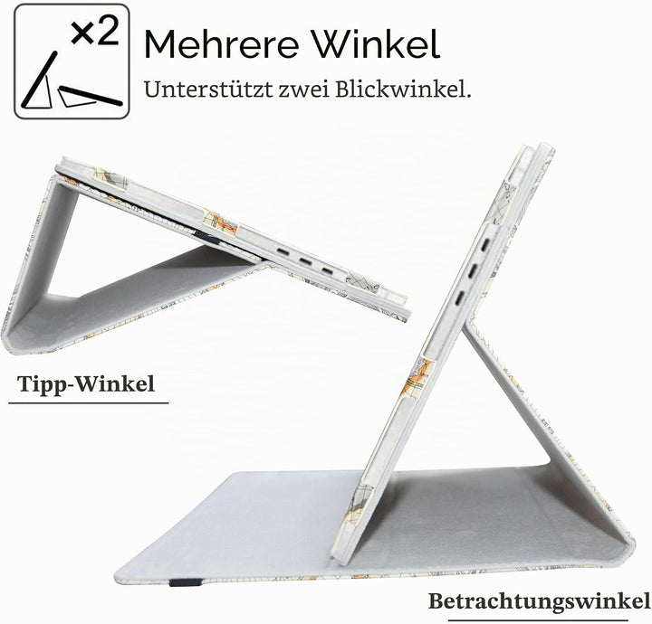 LiuShan Kompatibel Mit HP Elite X2 G4 Tablet-Hülle, PU-Leder, Schmal, Mit Standfunktion für 12.3 Zol